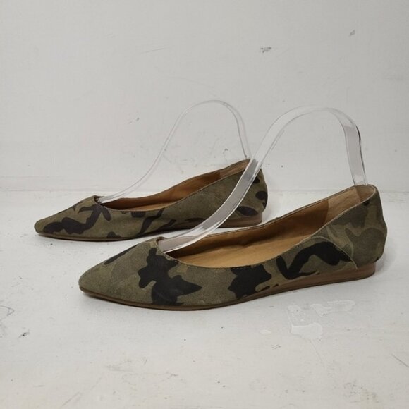 Lucky Brand Bylando Camo Print Pointed Toe Ballet Flats Size 7M - Picture 2 of 10